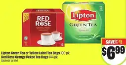 FreshCo Lipton Green Tea or Yellow Label Tea Bags offer