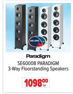 2001 Audio Video SE6000B PARADIGM 3-Way Floorstanding Speakers offer