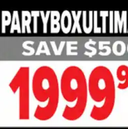 2001 Audio Video PARTYBOXULTIMATE JBL Party Boxes offer