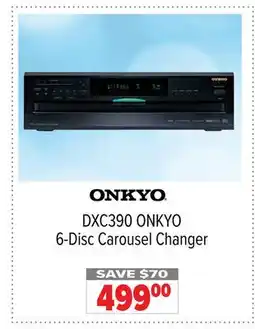 2001 Audio Video DXC390 ONKYO 6-Disc Carousel Changer offer