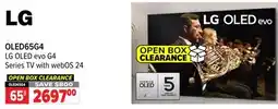 2001 Audio Video LG OLED65G4 OLED evo G4 Series TV with webOS 24 offer