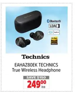 2001 Audio Video EAHAZ80EK TECHNICS True Wireless Headphone offer