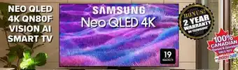 2001 Audio Video QN55QN80F 55 Samsung NEO QLED 4K VISION AI SMART TV offer