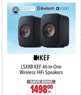 2001 Audio Video KEF LSXIIB All-In-One Wireless HiFi Speakers offer
