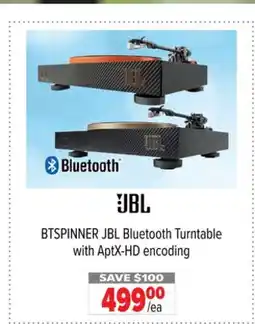 2001 Audio Video BTSPINNER JBL Bluetooth Turntable with AptX - HD encoding offer