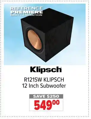 2001 Audio Video R121SW KLIPSCH 12 Inch Subwoofer offer