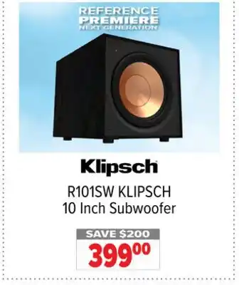 2001 Audio Video R101SW KLIPSCH 10 Inch Subwoofer offer