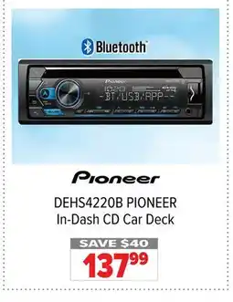 2001 Audio Video DEHS4220B PIONEER In-Dash CD Car Deck offer