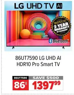 2001 Audio Video 86UT7590 LG UHD AI HDR10 Pro Smart TV 86 offer