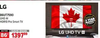 2001 Audio Video 86UT7590 UHD AI HDR10 Pro Smart TV 86 offer