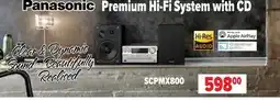 2001 Audio Video SCPMX800 Panasonic Premium Hi-Fi System with CD offer