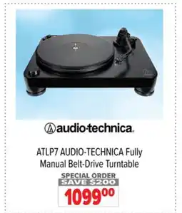 2001 Audio Video ATLP7 AUDIO-TECHNICA Fully Manual Belt-Drive Turntable offer