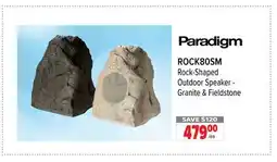 2001 Audio Video ROCK80SM Paradigm Rock-Shaped Outdoor Speaker-Granite & Fieldstone offer