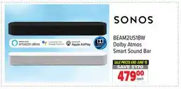 2001 Audio Video BEAM2US1BW Dolby Atmos Smart Sound Bar offer