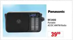 2001 Audio Video Panasonic Portable AC/DC AM/FM Radio offer