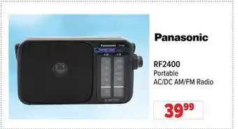 2001 Audio Video Panasonic Portable AC/DC AM/FM Radio offer
