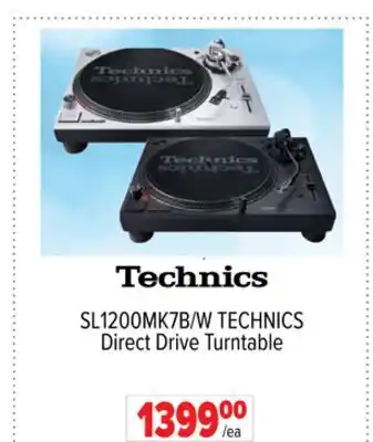 2001 Audio Video TECHNICS SL1200MK7B/W Direct Drive Turntable offer