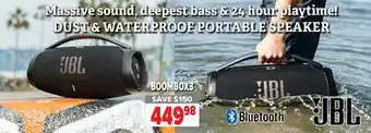 2001 Audio Video JBL BOOMBOX3 WATERPROOF PORTABLE SPEAKER offer