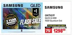 2001 Audio Video SAMSUNG QN75Q7F 75 QLED 4K TIZEN OS SMART TV offer