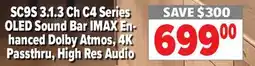 2001 Audio Video SC9S 3.1.3 Ch C4 Series OLED Sound Bar IMAX Enhanced Dolby Atmos, 4K Passthru, High Res Audio offer