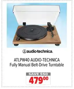 2001 Audio Video ATLPW40 AUDIO-TECHNICA Fully Manual Belt-Drive Turntable offer