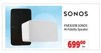 2001 Audio Video FIVE1US1B SONOS Hi-Fidelity Speaker offer
