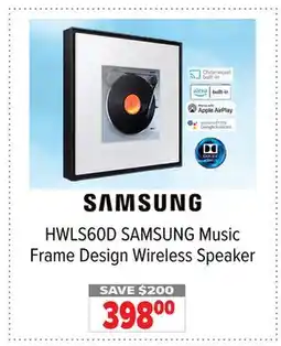 2001 Audio Video HWLS60D SAMSUNG Music Frame Design Wireless Speaker offer