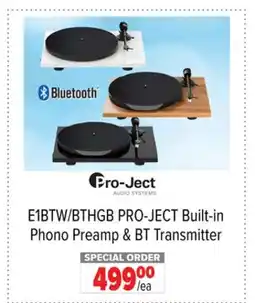 2001 Audio Video E1BTW/BTHGB PRO-JECT Built-in Phono Preamp & BT Transmitter offer