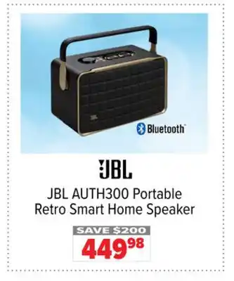 2001 Audio Video JBL AUTH300 Portable Retro Smart Home Speaker offer