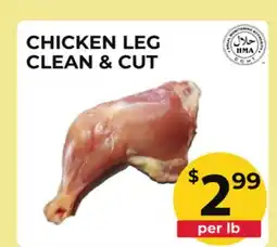 Food World Supermarket CHICKEN LEG CLEAN & CUT offer