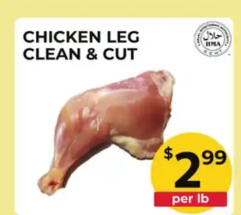Food World Supermarket CHICKEN LEG CLEAN & CUT offer