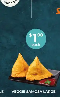Food World Supermarket VEGGIE SAMOSA LARGE offer