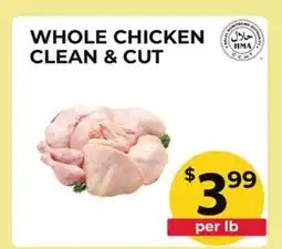 Food World Supermarket WHOLE CHICKEN CLEAN & CUT offer