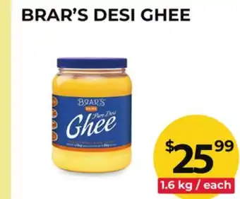 Food World Supermarket BRAR'S DESI GHEE offer