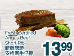T&T Supermarket FRESH CERTIFIED ANGUS BEEF SHORT RIB offer