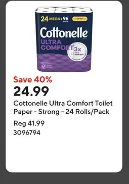 Staples Cottonelle Ultra Comfort Toilet Paper - Strong - 24 Rolls/Pack offer