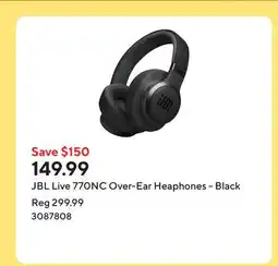 Staples JBL Live 770NC Over-Ear Heaphones - Black offer