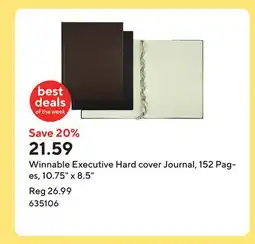 Staples Winnable Executive Hard cover Journal, 152 Pages, 10.75 x 8.5 offer