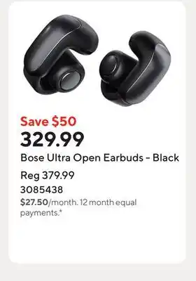 Staples Bose Ultra Open Earbuds - Black offer