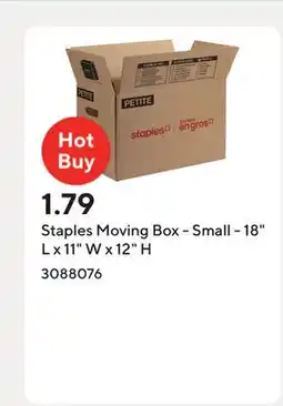 Staples Staples Moving Box - Small - 18 L x 11 W x 12 H offer