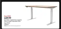 Staples Gry Mattr + ergoCentric Longevity Electric Height Adjustable Table offer