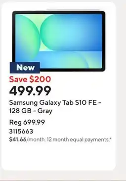 Staples Samsung Galaxy Tab S10 FE - 128 GB - Gray offer