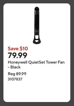 Staples Honeywell QuietSet Tower Fan - Black offer