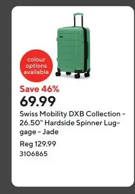 Staples Swiss Mobility DXB Collection - 26.50 Hardside Spinner Luggage - Jade offer