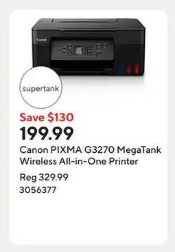 Staples Canon PIXMA G3270 MegaTank Wireless All-in-One Printer offer