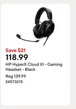 Staples HP HyperX Cloud III - Gaming Headset - Black offer