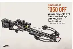 Cabela's Wicked Ridge M-370 Crossbow Package with ACUdraw offer