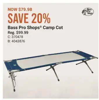 Cabela's Bass Pro Shops Camp Cot offer