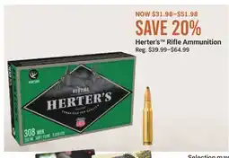 Cabela's Herter's Rifle Ammunition offer