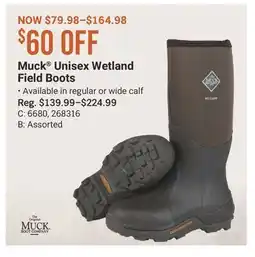 Cabela's Muck Unisex Wetland Field Boots offer